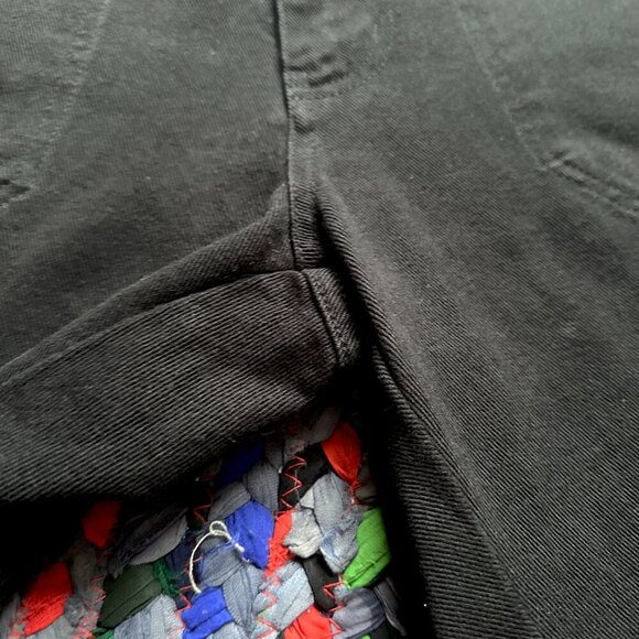 Albam Black Denim Garment Dyed Carpenter Shorts Raw Hem Men's Size 32 Summer - Picture 8 of 15